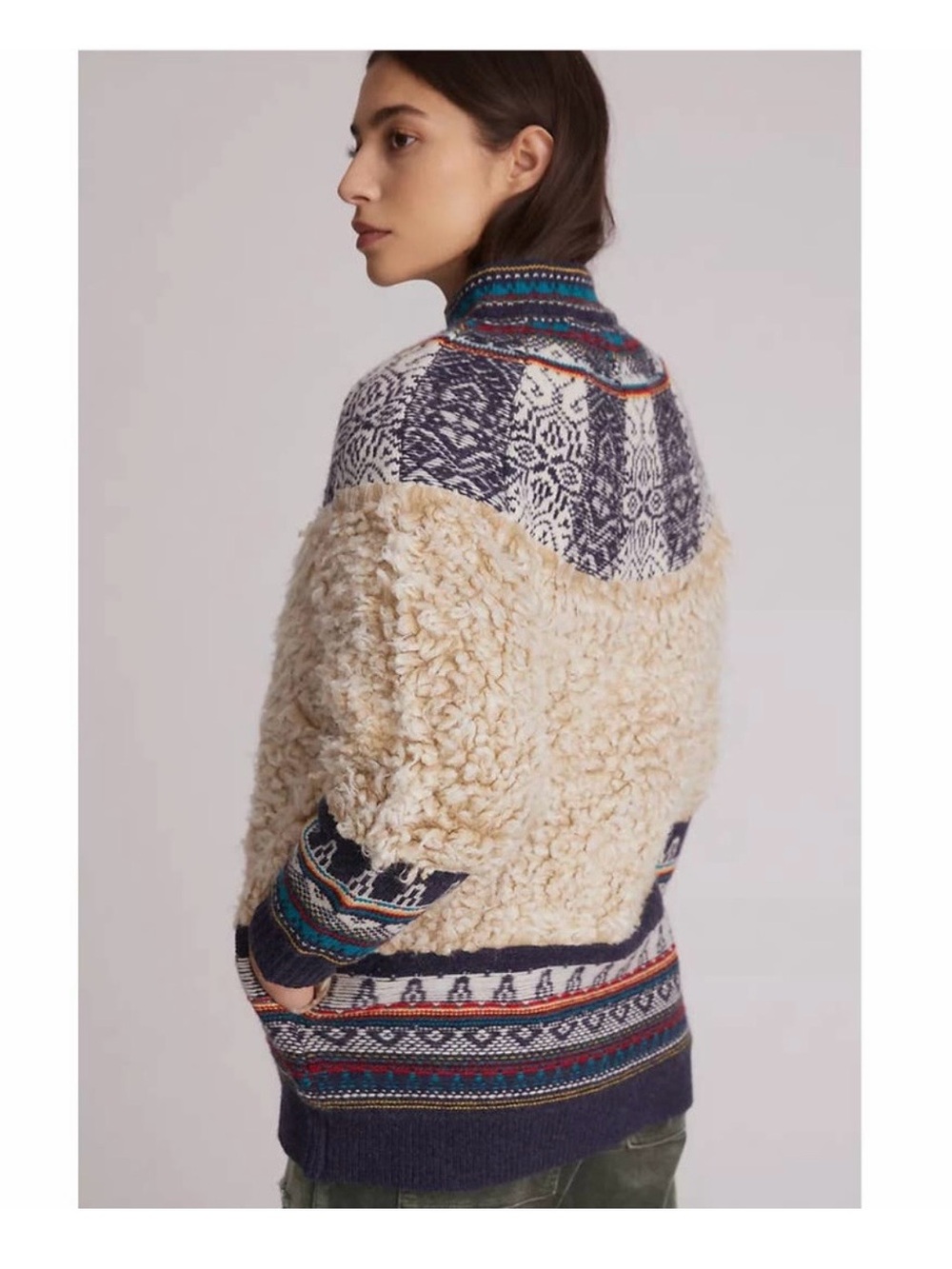 Anthropologie Pilcro Longline Sherpa Bomber Jacket - Picture 2 of 10